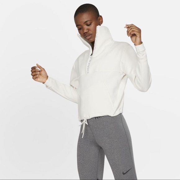 Nike pro women's fleece cropped top Clearance